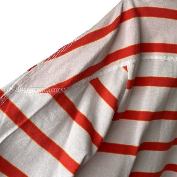 Good Man Brand Short Sleeve Split Neck Stripe Cotton Jersey Tee Top Pocket - Picture 8 of 15